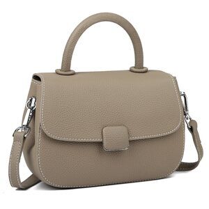 8777 Leather Shoulder Bag, Mini Top Handle Handbag, Crossbody Bag , Small